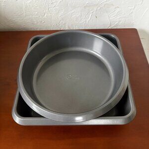 Made by Design - 8" Non-stick Round + Square Cake Pans, A set of two